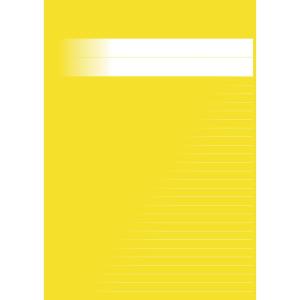Skrivhäfte A4 linjerat 8,5mm gul, 20-pack