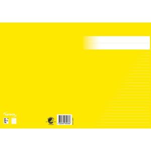 Skrivhäfte A4 linjerat 8,5mm gul, 20-pack