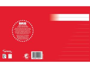 Skrivh.17x21cm linj. 14,5mm röd   ´20-pack´