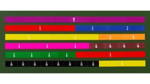 Magnetisk bråkmatta bordsmodell, 1m bred