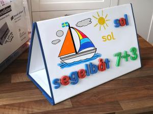 Hopfällbar magnetisk whiteboardtavla A4,  34 x 21,5 x 16cm