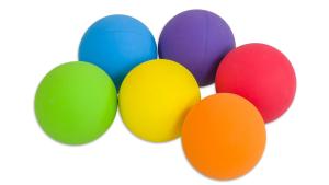 Flerfärgade gummibollar ø 6 cm, 6 st