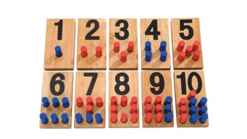 Sifferbrädor med trästavar, 1-10