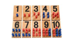 Sifferbrädor med trästavar, 1-10