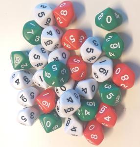 Speltärningar 30-pack 10-sidiga