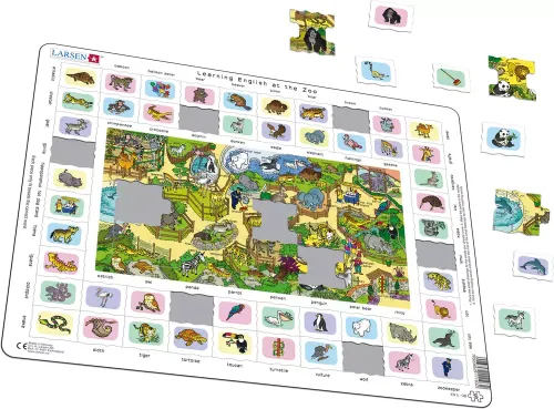 Learning English at the Zoo Puzzle, 70 pcs