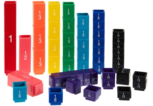 Hopfogbara klossar med bråk