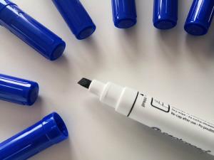 Whiteboardpenna CENTROPEN sned blå 10-pack