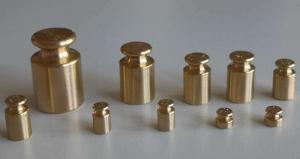 Kompl.sats vikter av mässing, 10 st