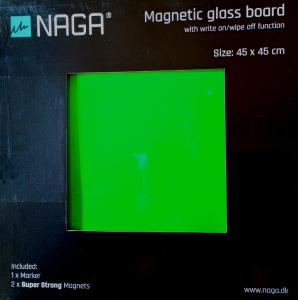 Glastavla Magnetisk 45x45 cm grön