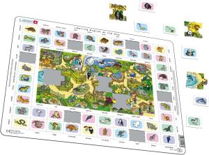 Learning English at the Zoo Puzzle, 70 pcs