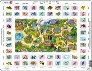 Learning English at the Zoo Puzzle, 70 pcs
