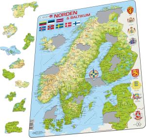 Pussel Norden och Baltikum, 75 bitar