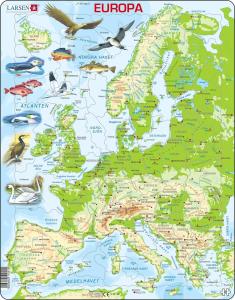 Pussel Europakarta, 87 bitar