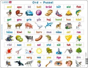 Pussel Ord och bild, 40 bitar