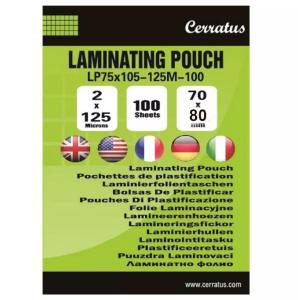 100-pack Lamineringsfickor CERRATUS 70x80mm