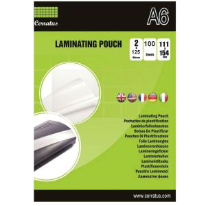 100-pack Lamineringsfickor A6 Cerratus