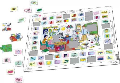 Learning English at School Puzzle, 70 pcs