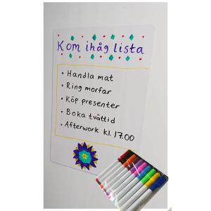 Flexiboard A4, magnetisk whiteboard +10-pack whiteboardpennor