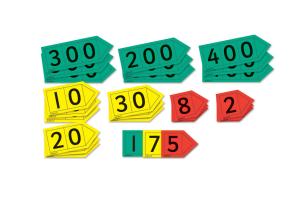 Magnetiska positionskort, ental till hundratal, 1 set