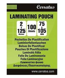 Lamineringsfickor Cerratus 75 x 105 mm, 100-pack