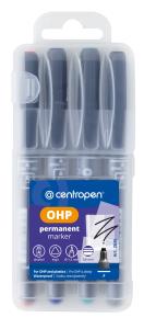 Märkpenna Ergo F permanent, sorterade färger, 4-pack