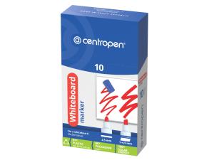 Whiteboardpenna Centropen rund grön 10-pack