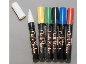 Märkpenna Marvy Chalk Marker i ställ, 6-pack