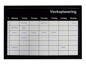 Tavla veckoplanering 60x40cm silver