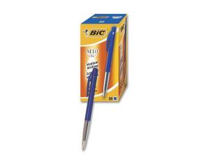 BIC® M10 Clic kulspetspenna, blå, dokumentäkta, 50-pack