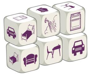 Berättelsetärning ´Olika rum´  6-pack