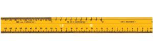Linjal 30 cm, dm/cm/mm, styckvis