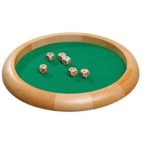 Tärningsbricka i bok 30 cm