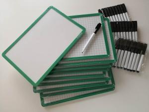 Magnet & whiteboardtavla A4 Klassrums-set 30-pack + pennor med tavelsudd