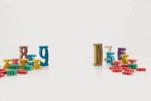 Stapelbara siffror i färg