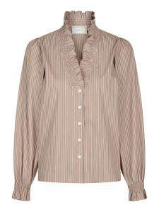 Brielle Stripe Shirt Brown