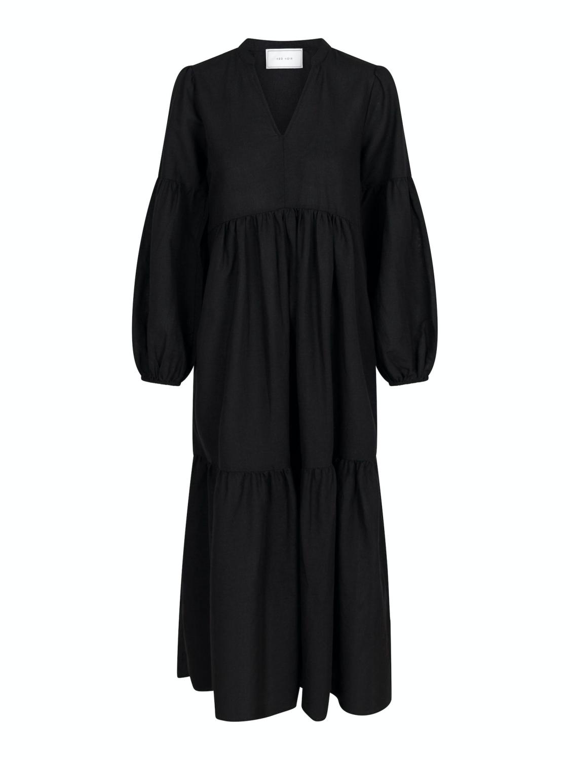Klaudia Linen Dress Black