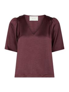 Largo Heavy Sateen Blouse Burgundy