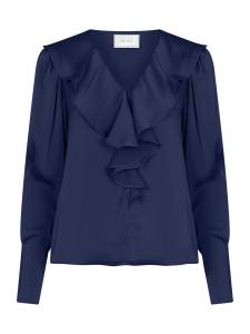 Sandie Sateen Blouse Navy