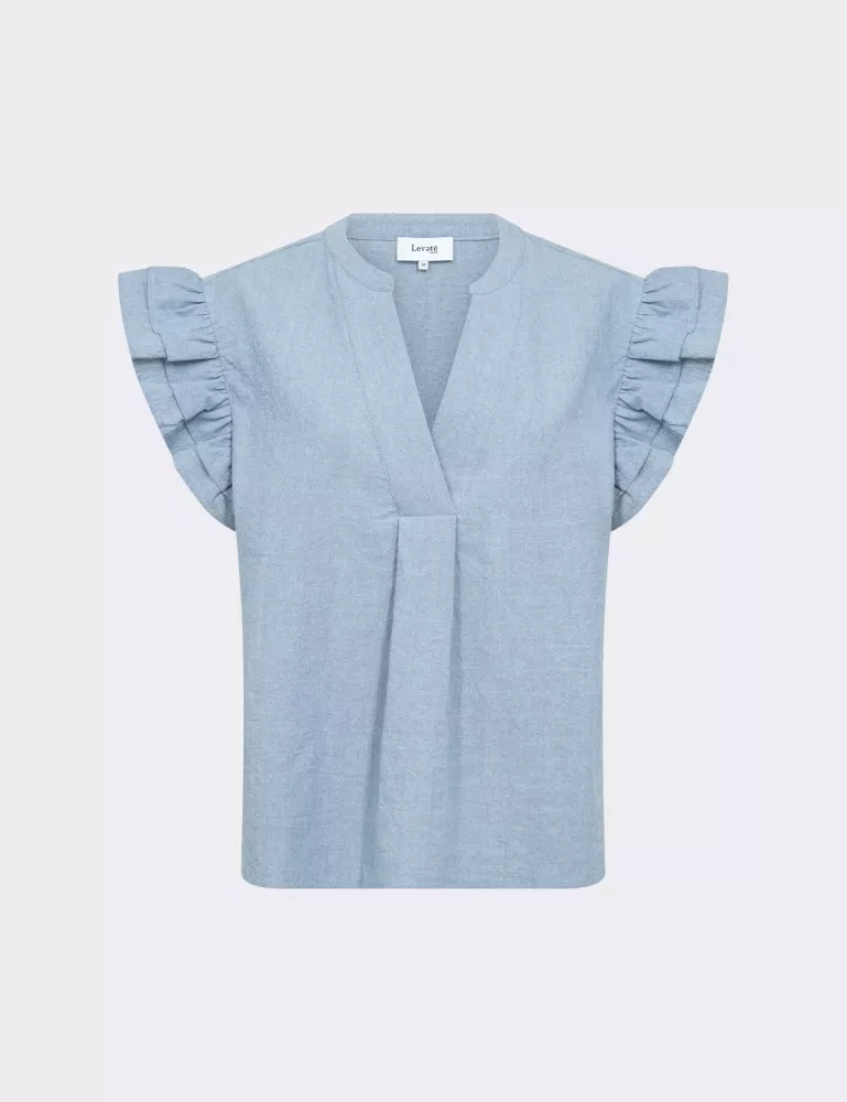 LR-Lennon 2 Top Blue Cotton