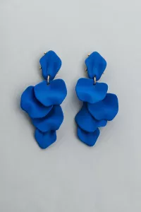 Leaf Earrings Strong Blue