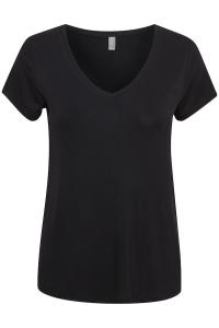 CUpoppy V-neck T-shirt Black