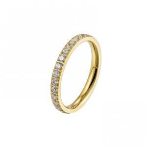 CROWN RING CLEAR/GOLD