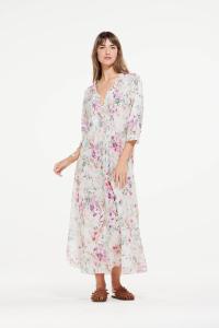 Cuba Long Poppy Floral White