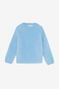 Mohair blend fluffy jumper Blue