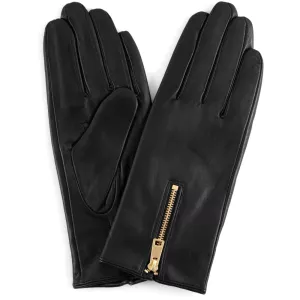 Gloves With Zipper Gold