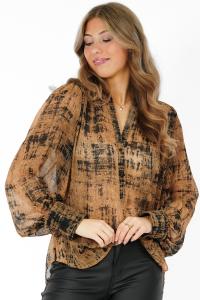 Celeste Blouse Tobacco/Black