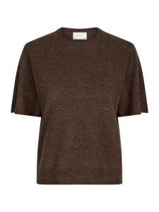 Missy Knit Tee Brown Melange