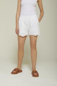 Broderie Anglaise Shorts Bianco