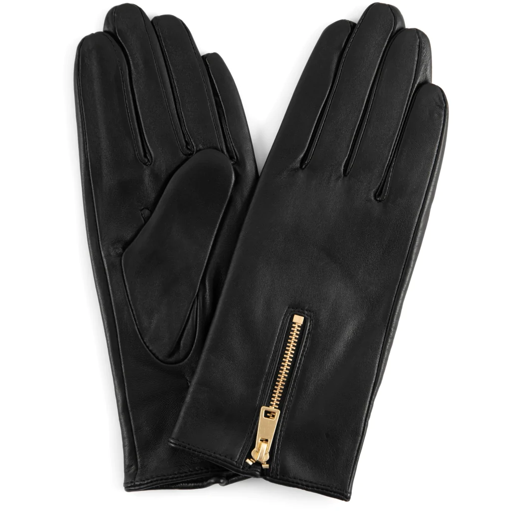 Gloves With Zipper Black
